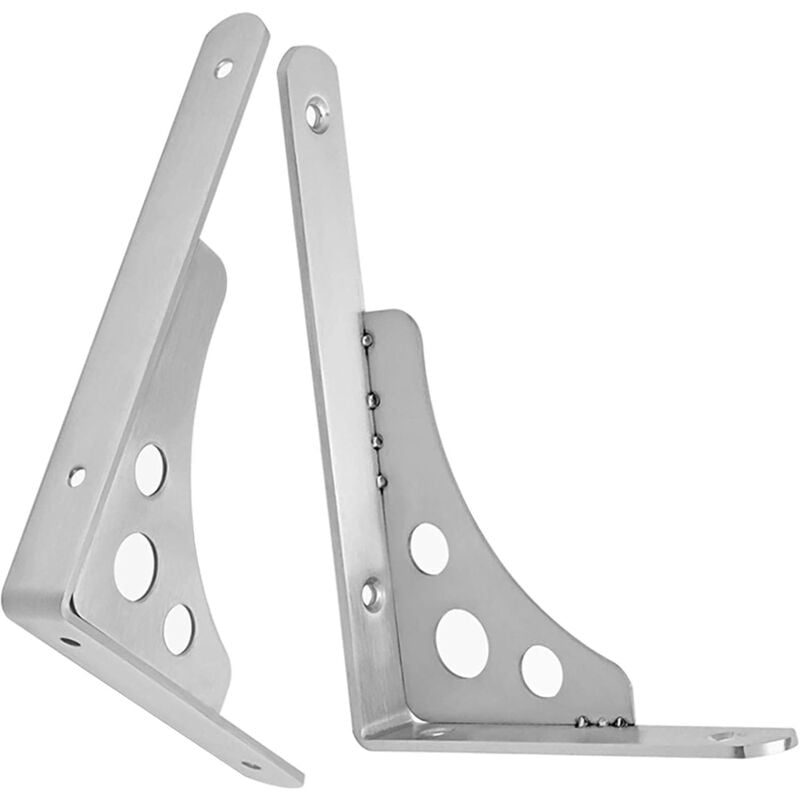 foto del prodotto wall mount shelf bracket 2 pcs heavy duty 90 degree stainless steel right angle liner support floating shelves triangle bracket setdition with