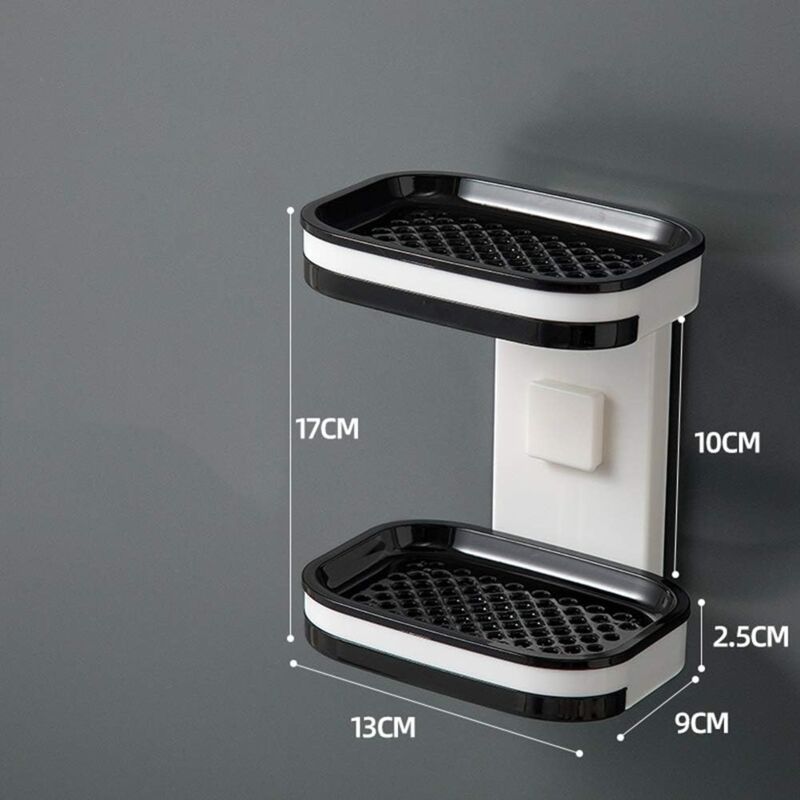 foto del prodotto wall mounted bathroom soap box with double layer