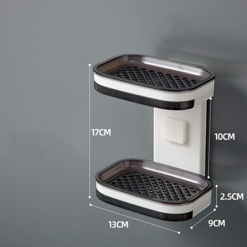 foto del prodotto wall mounted bathroom soap box with double layer