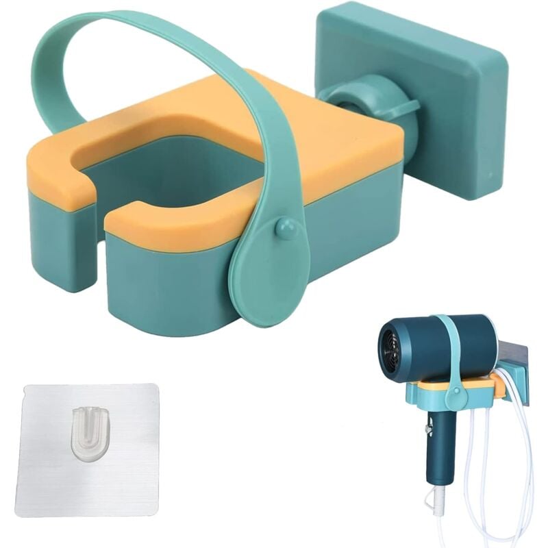foto del prodotto wall mounted hair dryer holder self adhesive hair dryer holder home bathroom accessories