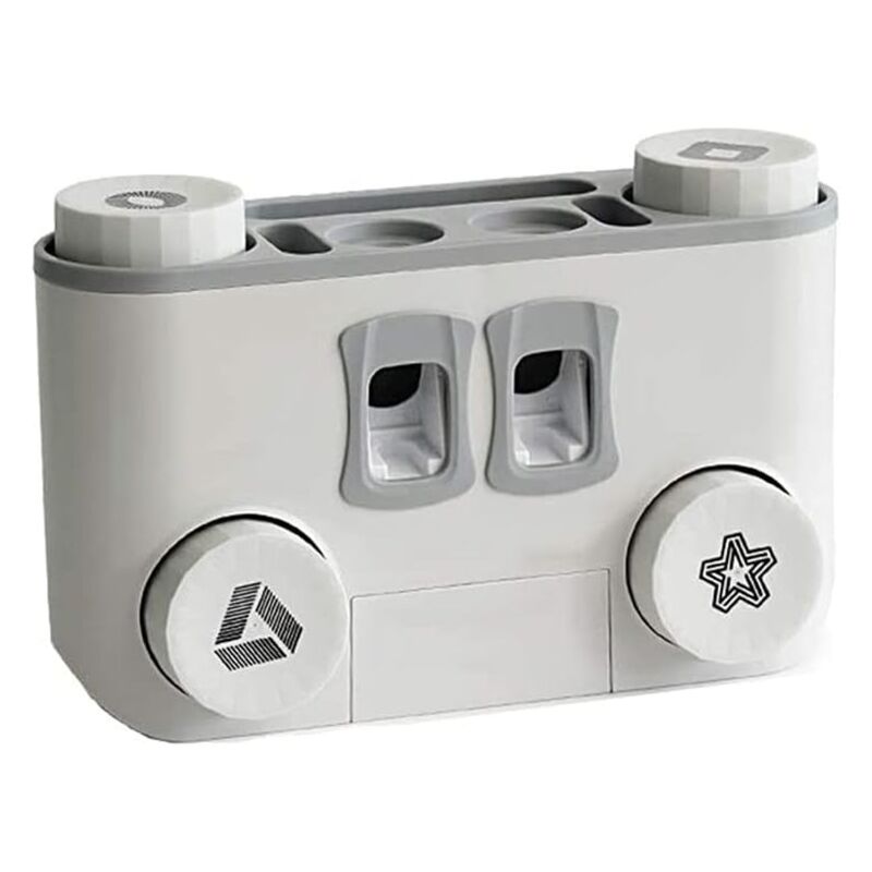 foto del prodotto wall mounted toothbrush holder, punch free toothpaste holder, space saving accessory set