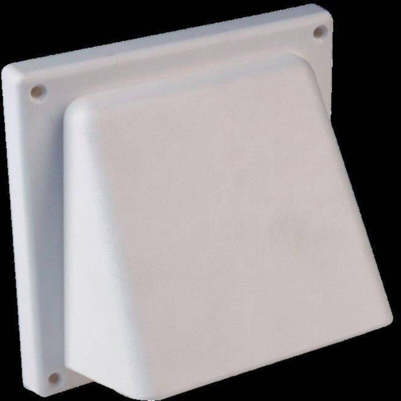 foto del prodotto wallair n34810 griglia per cappa di aspirazione con aletta posteriore plastica adatto al diametro del tubo 12.5 cm