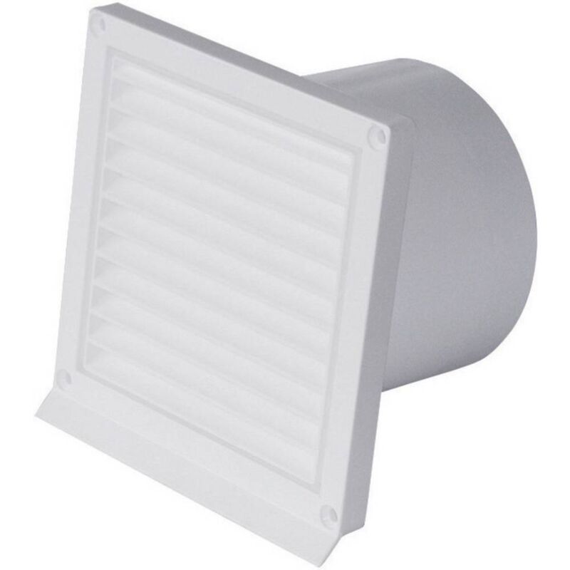foto del prodotto wallair nw100 rsk griglia per cappa di aspirazione con aletta posteriore plastica adatto al diametro del tubo 10 cm