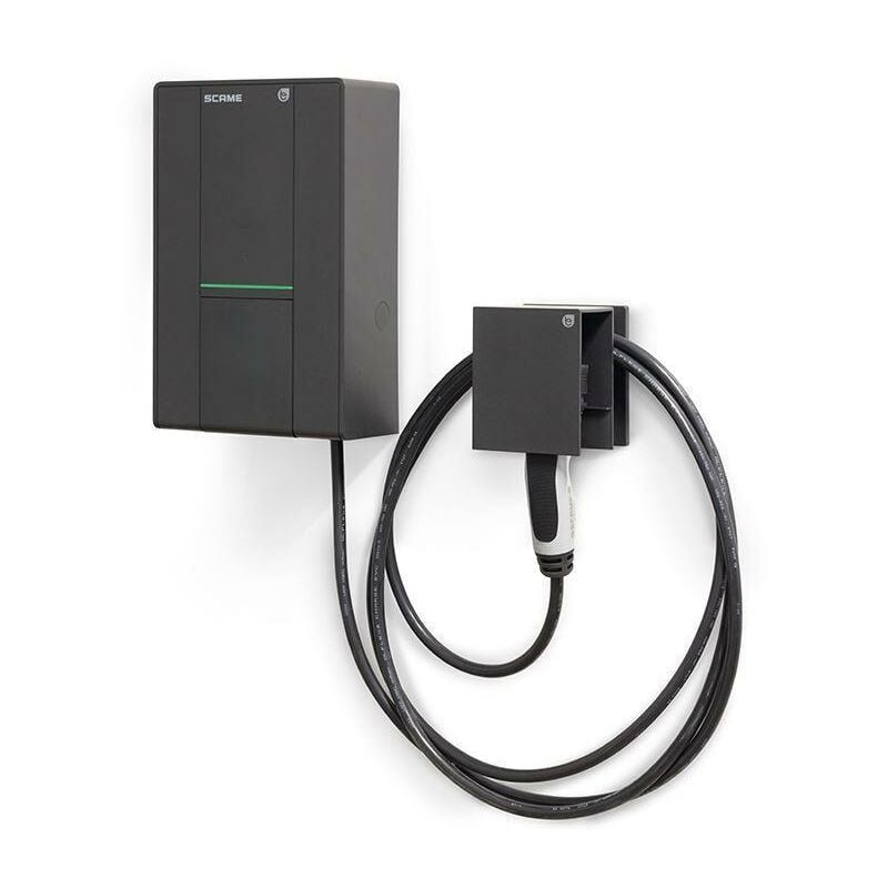 foto del prodotto wallbox scame 1 connettore tipo 2 32a 7,4kw con cavo controllo smart app 205.w219 s