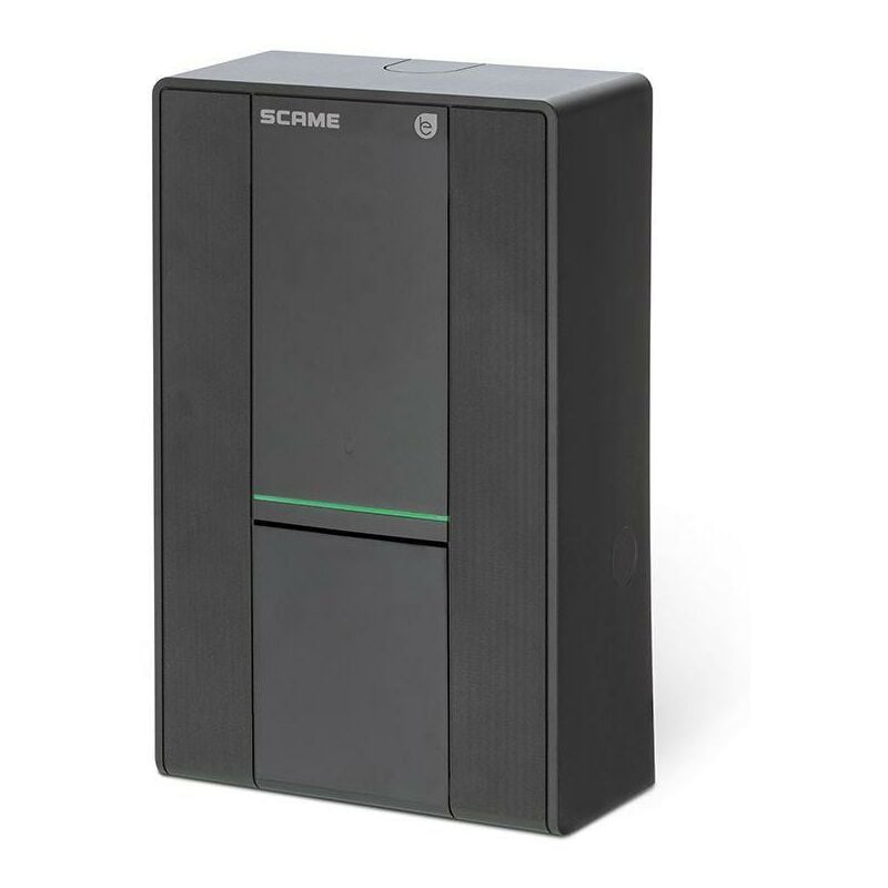 foto del prodotto wallbox scame 1 presa tipo 2 32a 230vac 7,4kw con blocco spina controllo smart app 205.w219 b