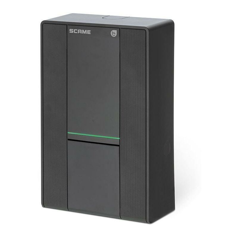 foto del prodotto wallbox scame 1 presa tipo 2 32a 400vac 22kw con blocco spina controllo con smart app 205.w119 d