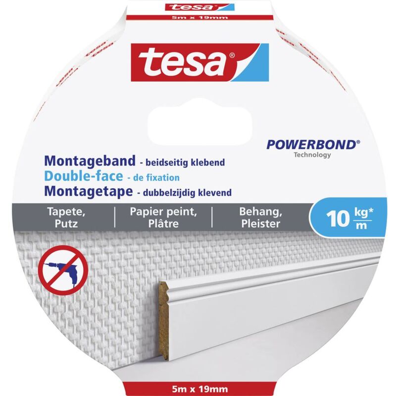 foto del prodotto wallpaper 77743 00000 00 nastro per fissaggio powerbond bianco l x l 5 m x 19 mm 1 pz. tesa