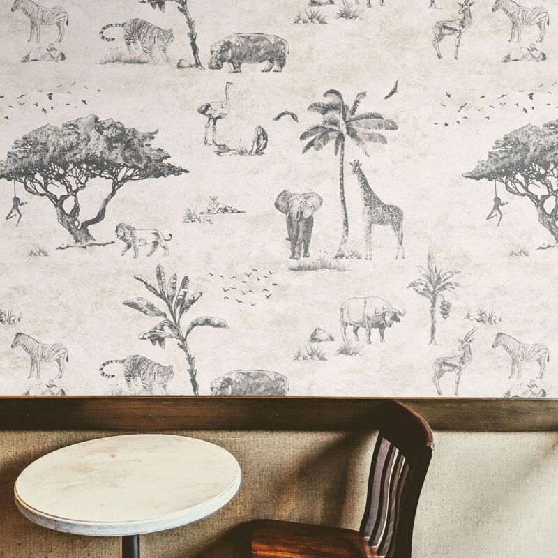 foto del prodotto wallpapers4beginners carta da parati safari in fogli di carta, 250x200cm