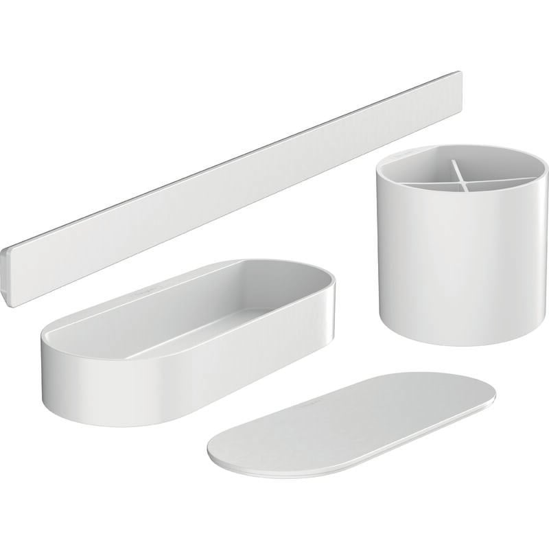 foto del prodotto wallstoris - set di accessori per bagno, bianco opaco 27968700 - hansgrohe