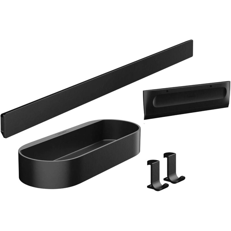 foto del prodotto wallstoris - set di accessori per bagno, nero opaco 27967670 - hansgrohe