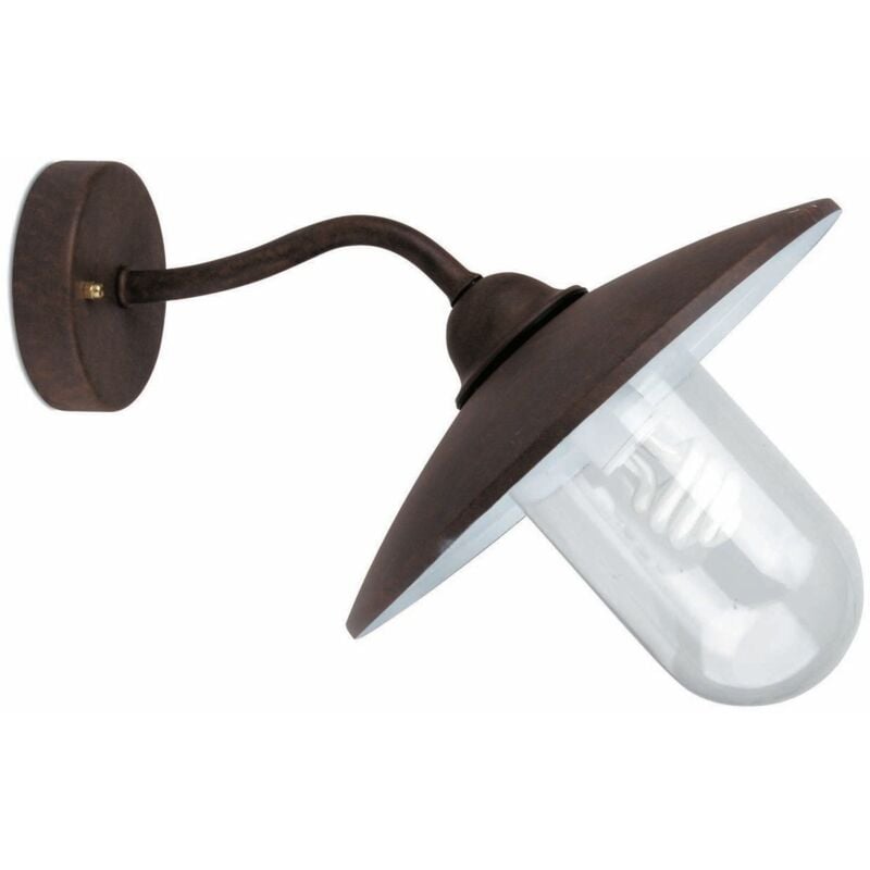 foto del prodotto wally 2 lampada parete marrone ossido 1l e27 15w marca faro