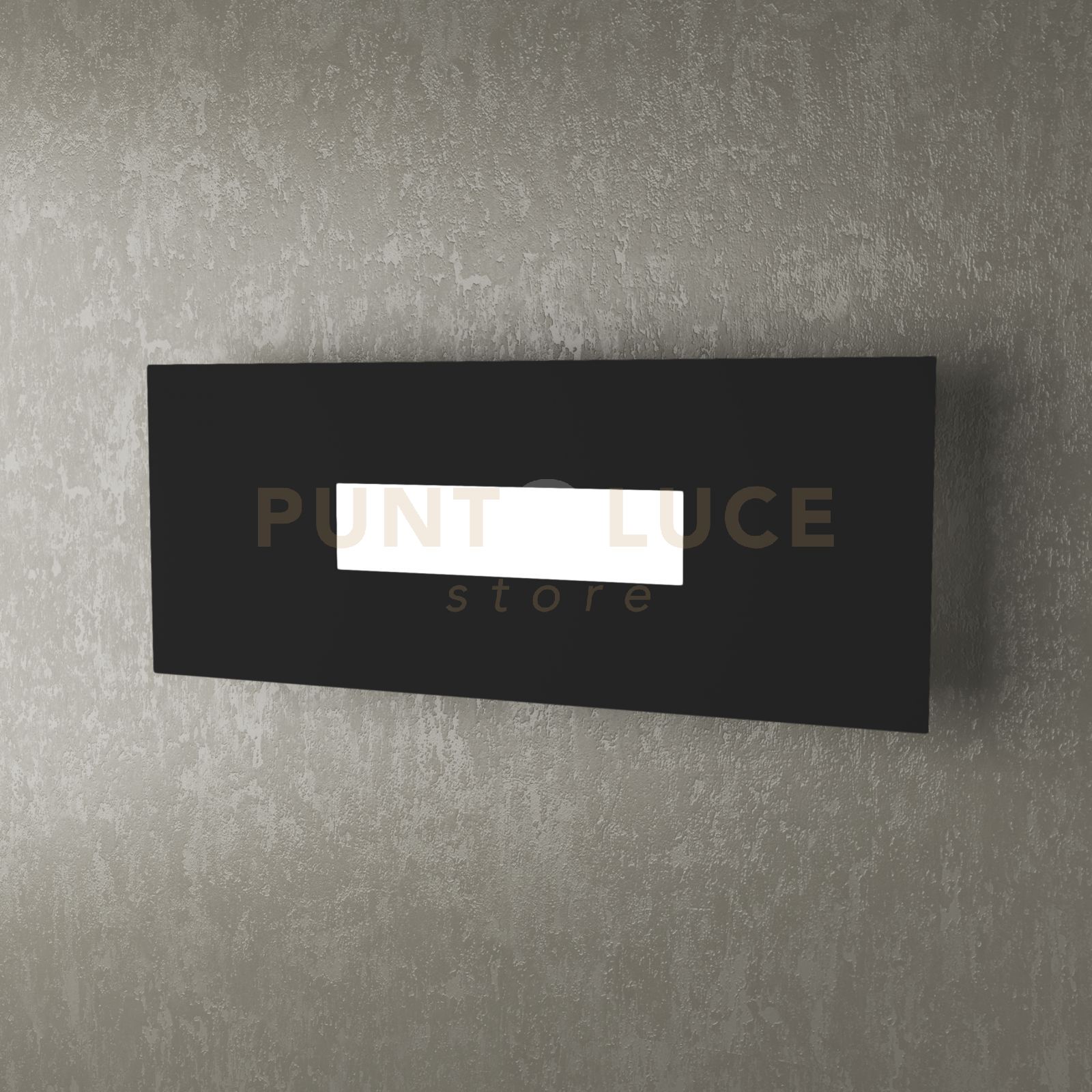 foto del prodotto wally applique plafoniera 40 cm. 1 luce nero 1138 40 ne