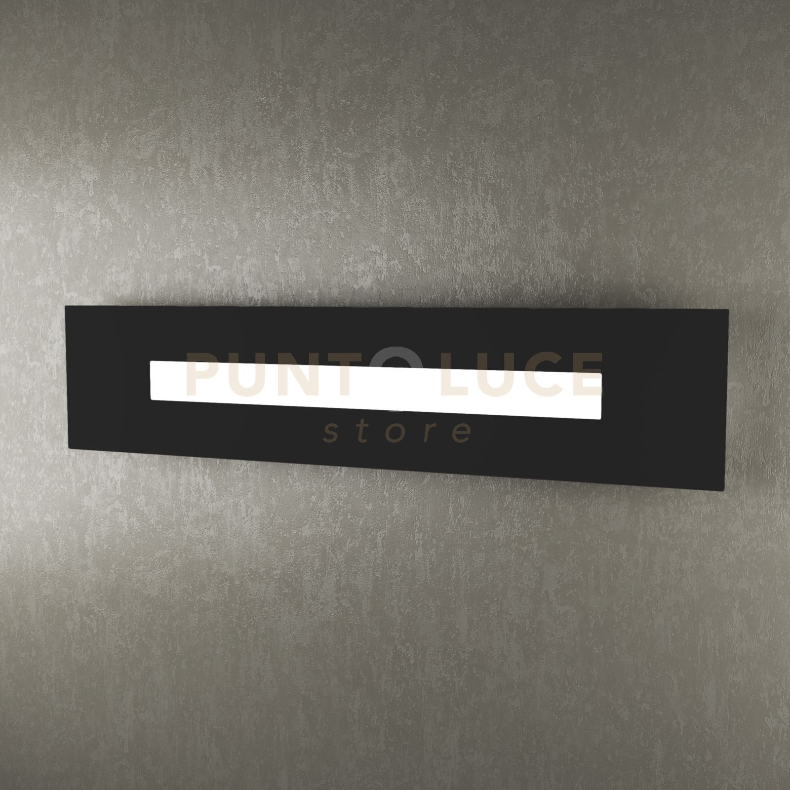 foto del prodotto wally applique-plafoniera 70 cm. 1 luce nero 1138-70-ne