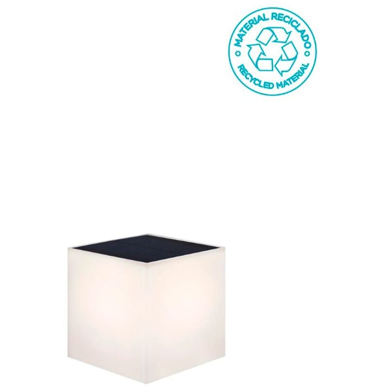 foto del prodotto wally lampada da parete a carica solare. misura 12x12x12 cm. luce fredda a led. prodotto in spagna
