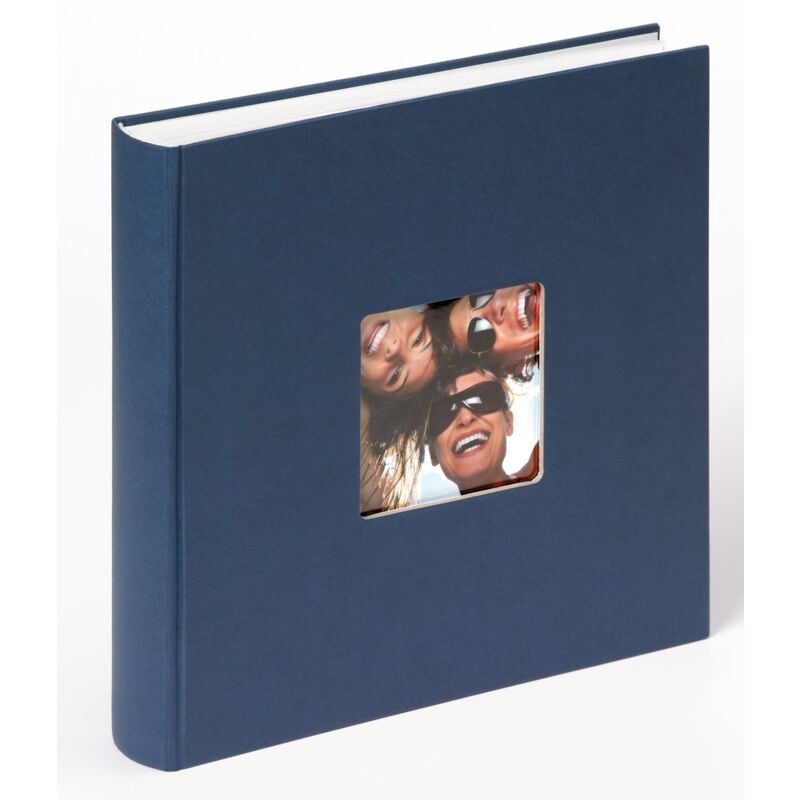 foto del prodotto walther design album fotografico blu 30 x 30 cm con ritaglio di copertina, fun fa 208 l