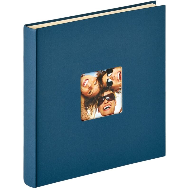 foto del prodotto walther design album fotografico blu 33 x 34 cm album autoadesivo con ritaglio di copertina, fun sk 110 l