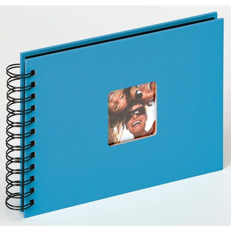 foto del prodotto walther design album fotografico blu oceano 23 x 17 cm album a spirale con ritaglio copertina, fun sa 109 u