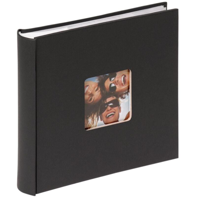 foto del prodotto walther design album fotografico nero 200 foto 10 x 15 cm album per appunti con copertina ritagliata, fun me 110 b