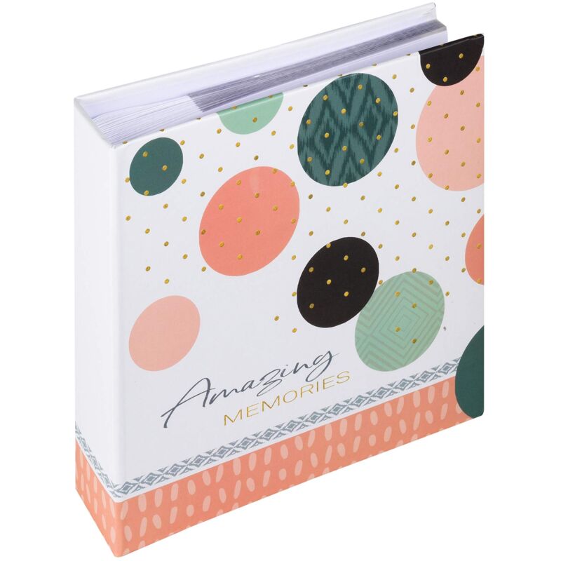 foto del prodotto walther design album fotografico rosa salmone 200 foto 10 x 15 cm album inserto memo amazing memories me 486 r