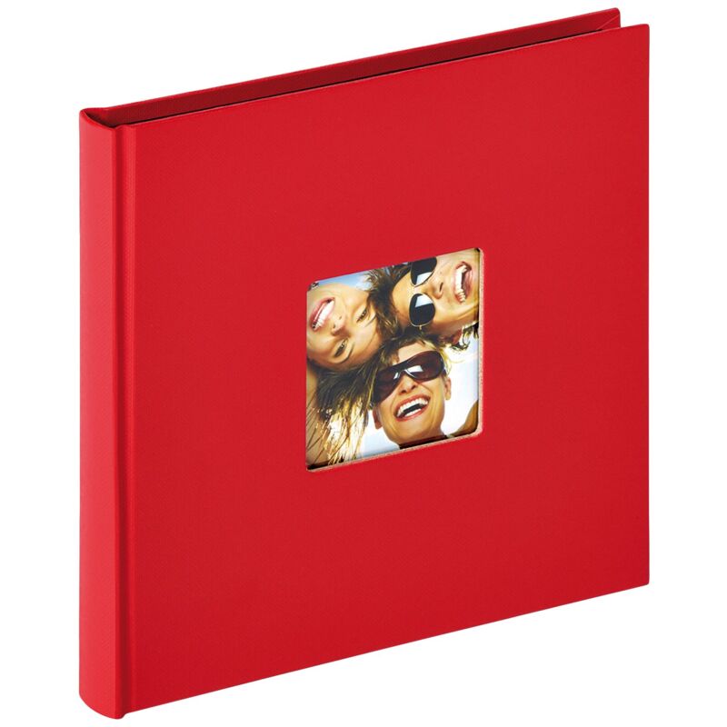 foto del prodotto walther design album fotografico rosso 18 x 18 cm con ritaglio di copertina, fun fa 199 r