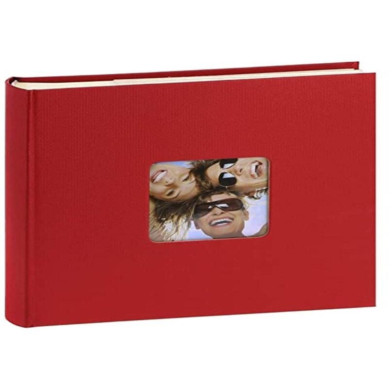 foto del prodotto walther design album fotografico rosso 200 foto 10 x 15 cm album per appunti con copertina ritagliata, fun me 110 r