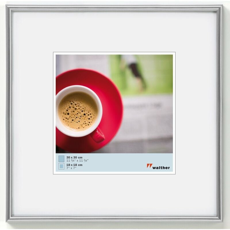 foto del prodotto walther design argento 40 x 40 cm galeria cornice in plastica ks440h