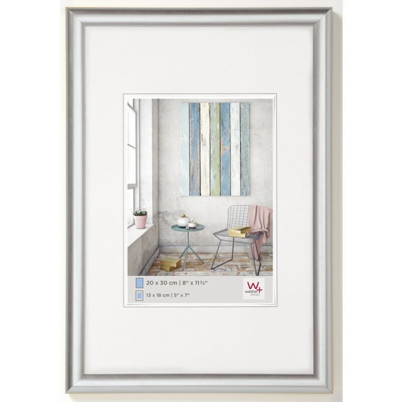 foto del prodotto walther design argento 50 x 60 cm cornice in plastica trendstyle kp060s