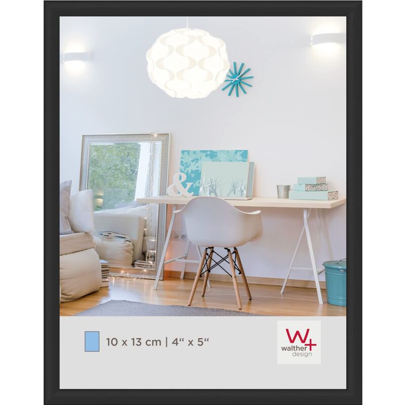 foto del prodotto walther design cornice per foto nera 10 x 13 cm cornice in plastica new lifestyle kv113b