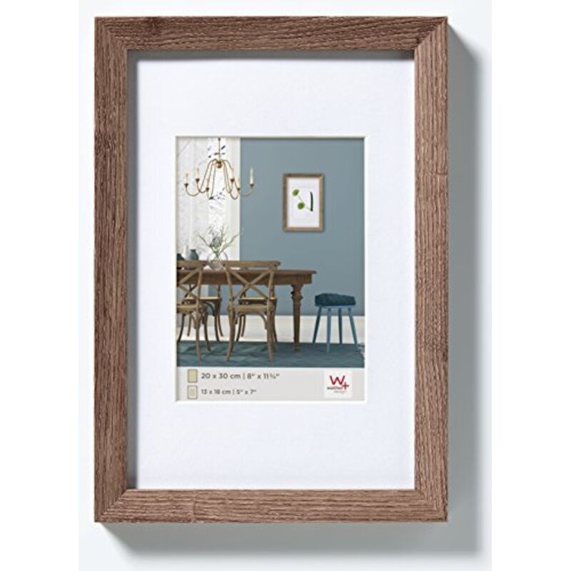 foto del prodotto walther design - noce 18 x 24 cm con passe-partout, cornice legno fiorito ef824n