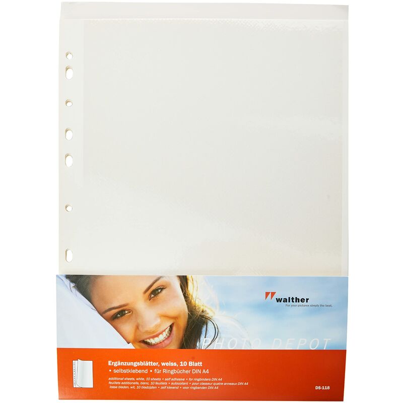 foto del prodotto walther - pagine complementare, ds-118, 23x31,5 cm, 10 pezzi, bianco