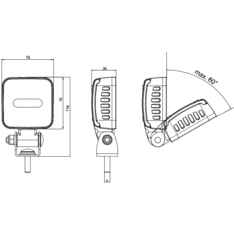 foto del prodotto was luce retromarcia 12 v dc, 24 v dc, 36 v dc, 48 v dc, 70 v dc w263 2172 w263 ampio fascio di illuminazione l x a x