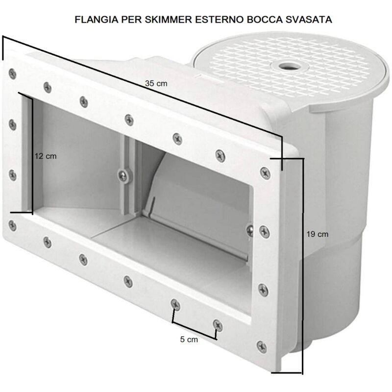 foto del prodotto water line flangia per skimmer esterno bocca svasata