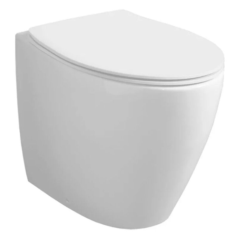 foto del prodotto water singolo filomuro a terra rimless simas lft in ceramica bianco lucido