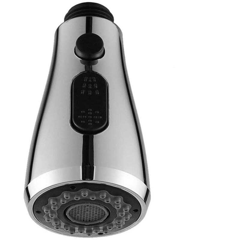 foto del prodotto waterdrops rubinetto per lavello da cucina con spruzzatore estensibile con pulsante di arresto, 2 tipi di spruzzo, testa universale professionale per