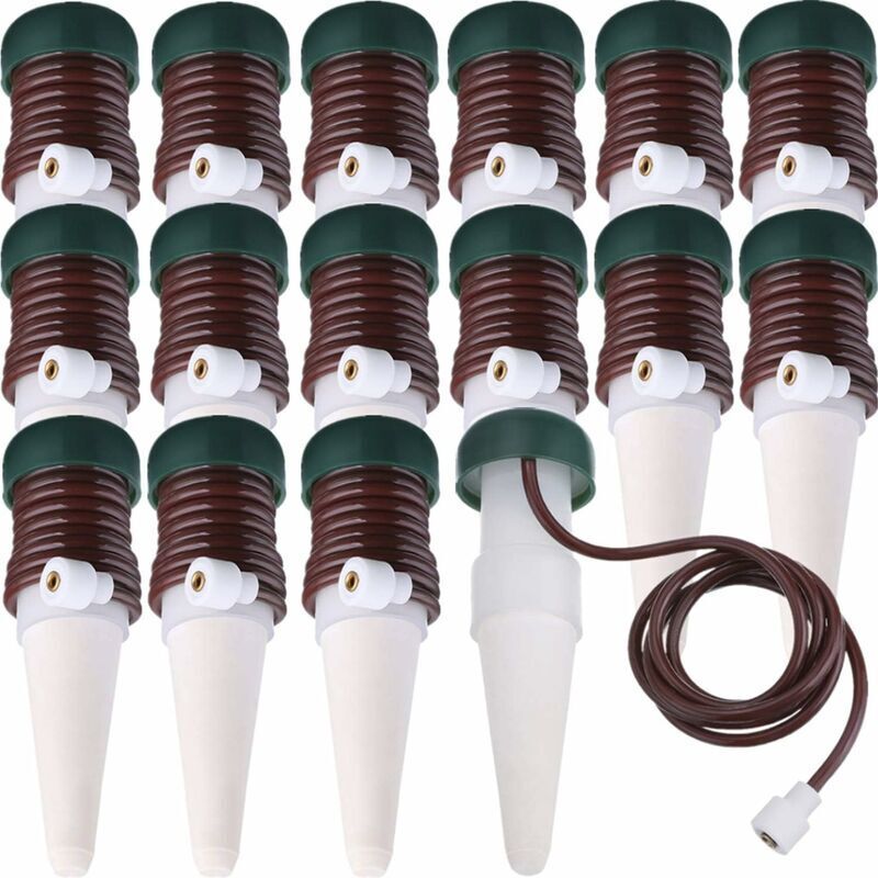 foto del prodotto watering stakes sistema di irrigazione automatico, irrigazione automatica a goccia a rilascio lento per piante da interno o da esterno confezione da