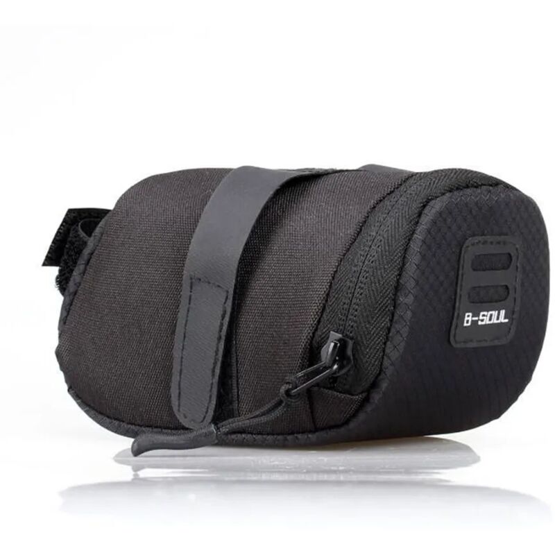 foto del prodotto waterproof nylon bicycle saddle bag, mountain bike saddle storage bag, rear tool pouch