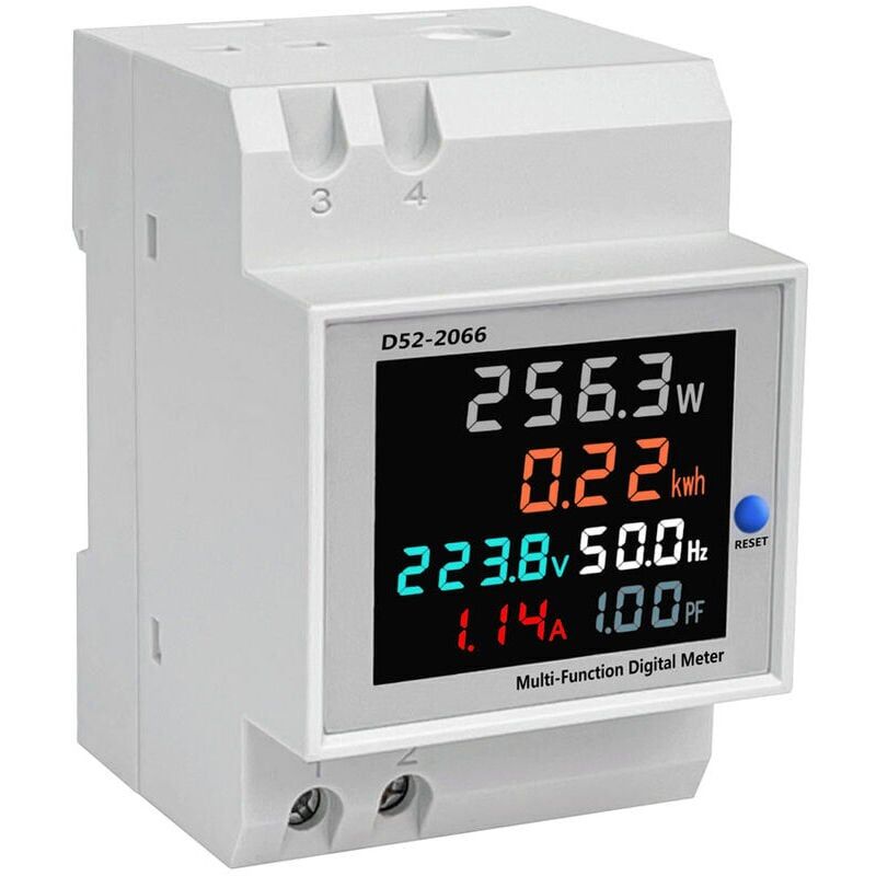 foto del prodotto wattmetro digitale preciso misuratore di elettricit su guida din per la misurazione del consumo di elettricit 220 v, ac40 300 v contatore di