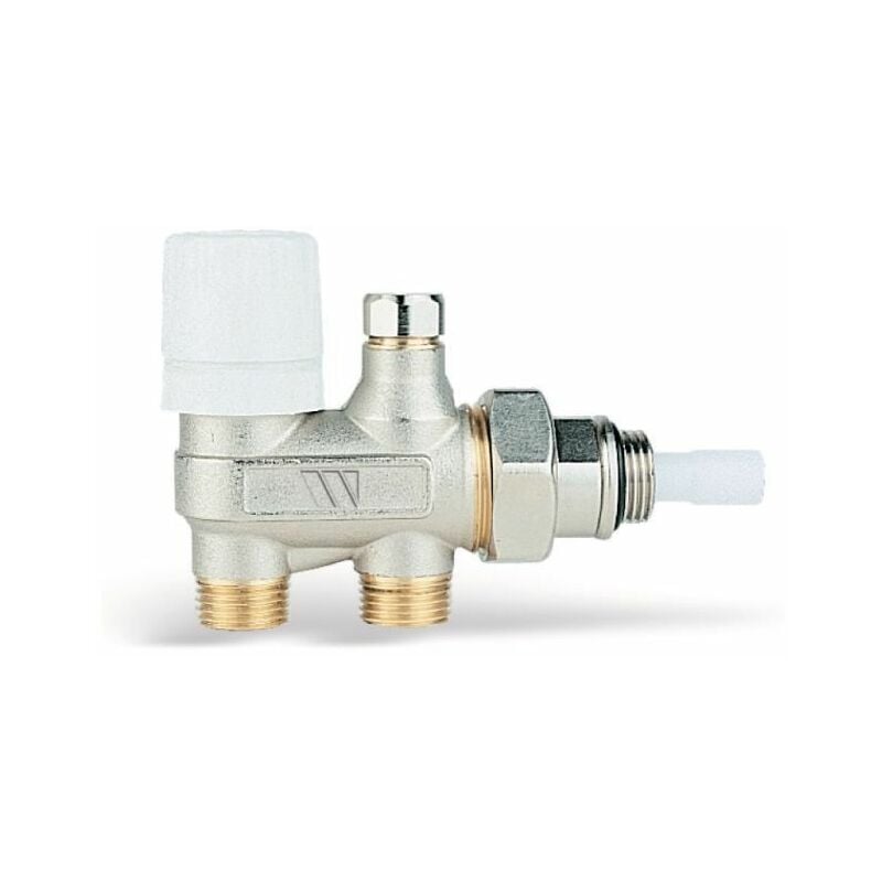 foto del prodotto watts valvola termostatizzabile 102m nichelata a 4 vie dn 3 4 x 1 2 102m12am34