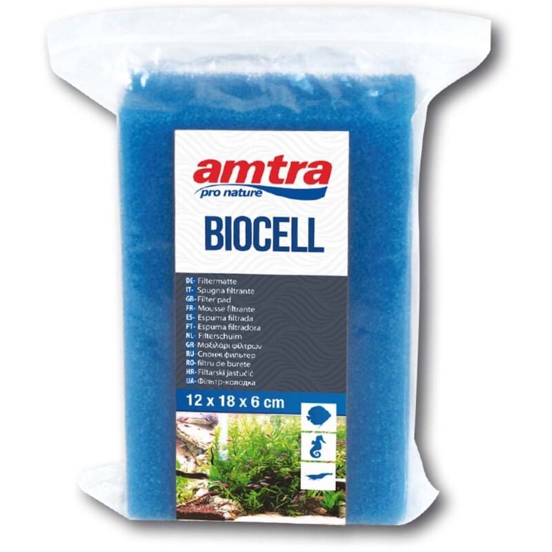 foto del prodotto wave amtra biocell blue foam cuscinetto filtrante grana grossa 18 x 12 cm