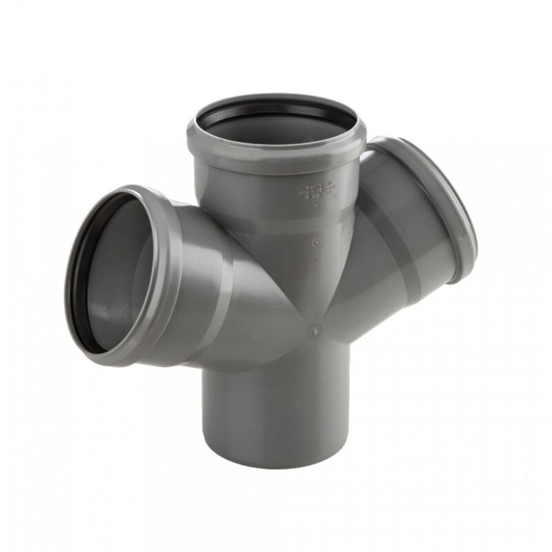 foto del prodotto wavin - braga ridotta doppia 67° ad innesto in pp con guarnizione serie ed tech ø110/50/50