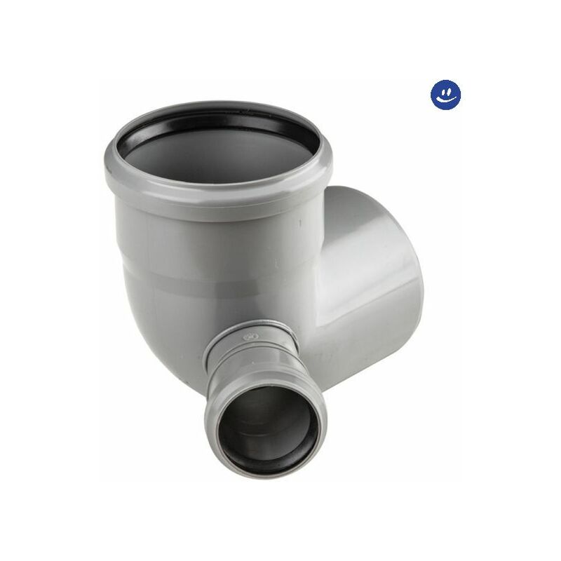 foto del prodotto wavin curva wc 87 ad innesto in pp con attacco laterale destro serie ed tech 110 40