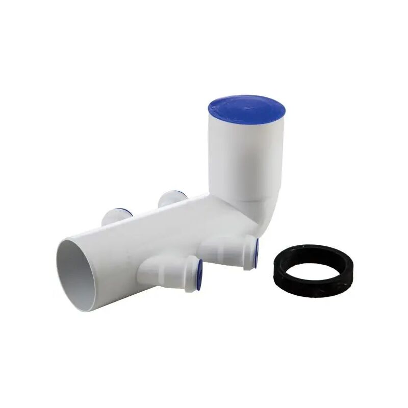 foto del prodotto wavin curva wc prolungata ad innesto in pp con 4 attacchi orientabili serie ed tech 110 40 40 40 40