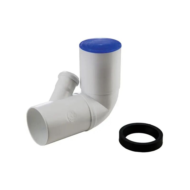 foto del prodotto wavin curva wc prolungata ad innesto in pp con attacco orientabile serie ed tech 90 50