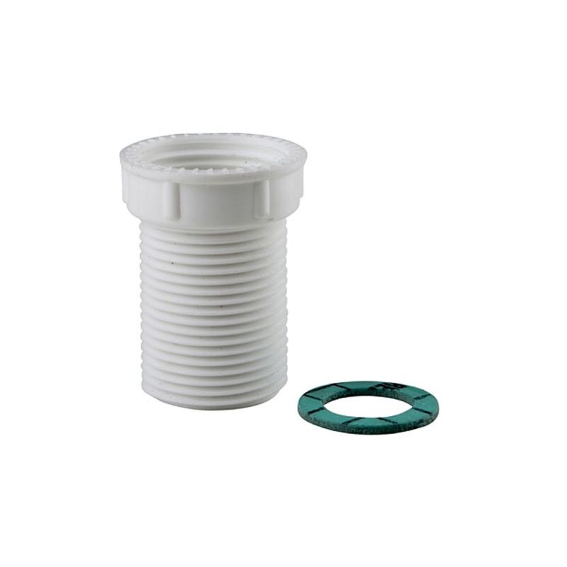 foto del prodotto wavin prolunga filettata per sifone lavatrice 1 per art. m623 m723 m624 e m724 in polipropilene bianco m719