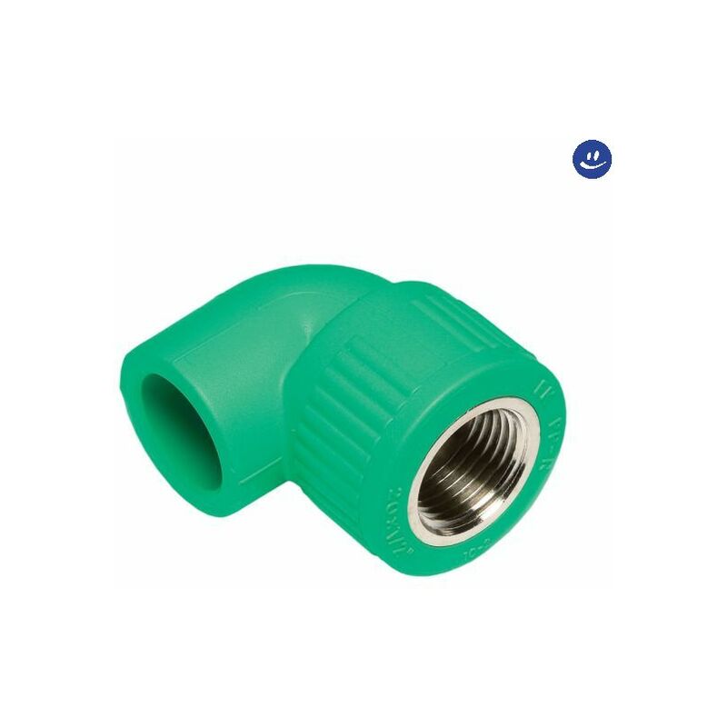 foto del prodotto wavin raccordo curvo 90 in polipropilene filettato femmina serie tigris green 32x1