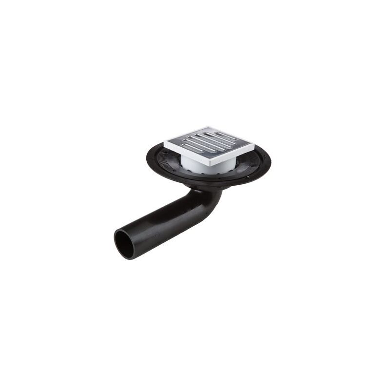 foto del prodotto wavin scarico curvo per terrazzo dn 50 pe hd nero saldabile, regolabile h. 25 mm m697
