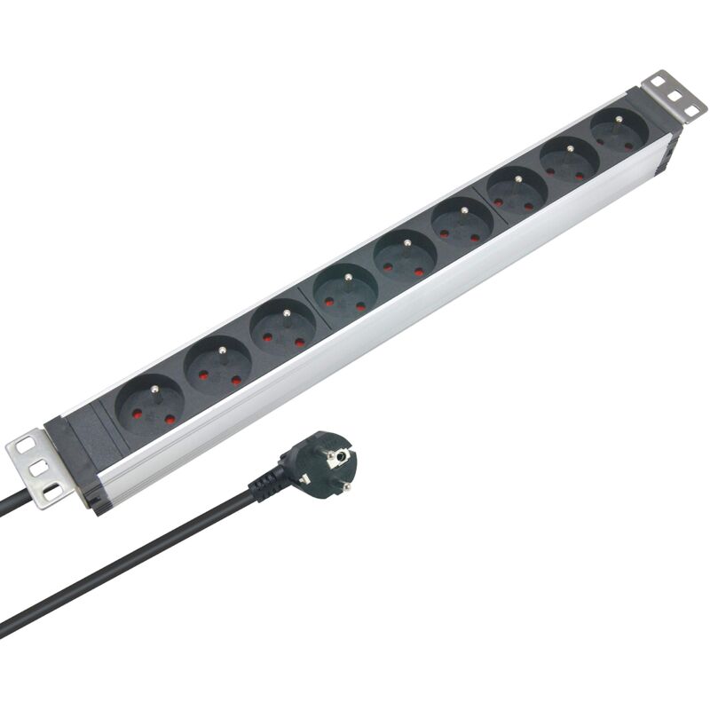 foto del prodotto waytex 37332, 37332 per 9 volte striscia presa, con supporto, in alluminio