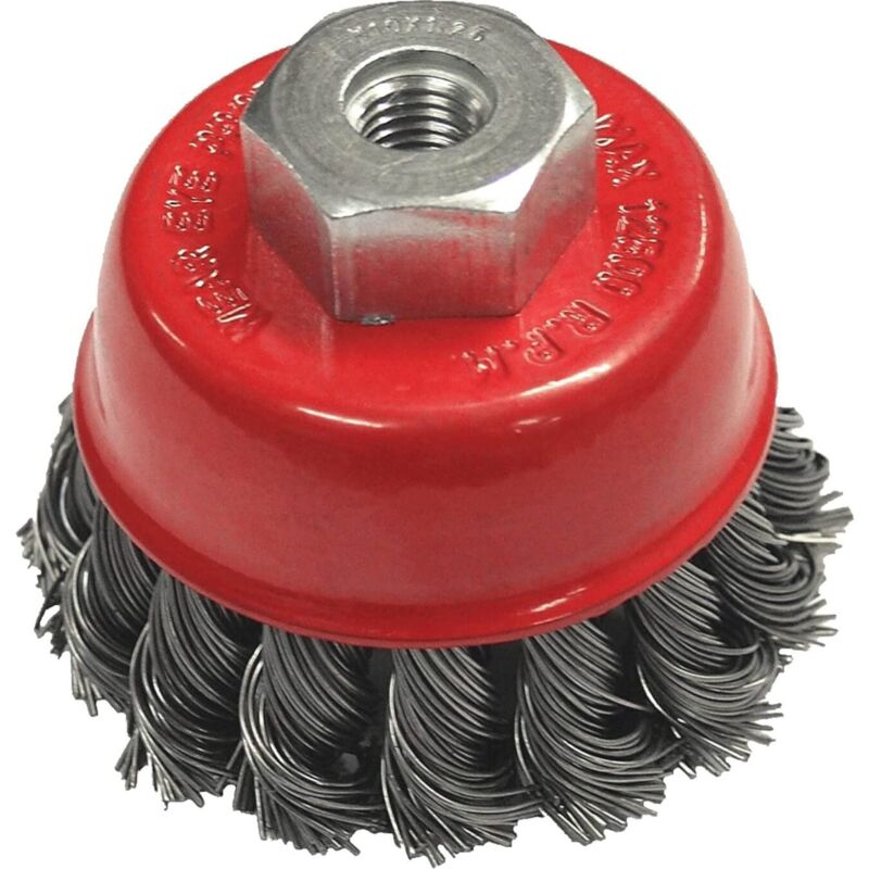 foto del prodotto wbt65 wire cup brush twist knot 65 x m14 x 2 0.50mm faithfull