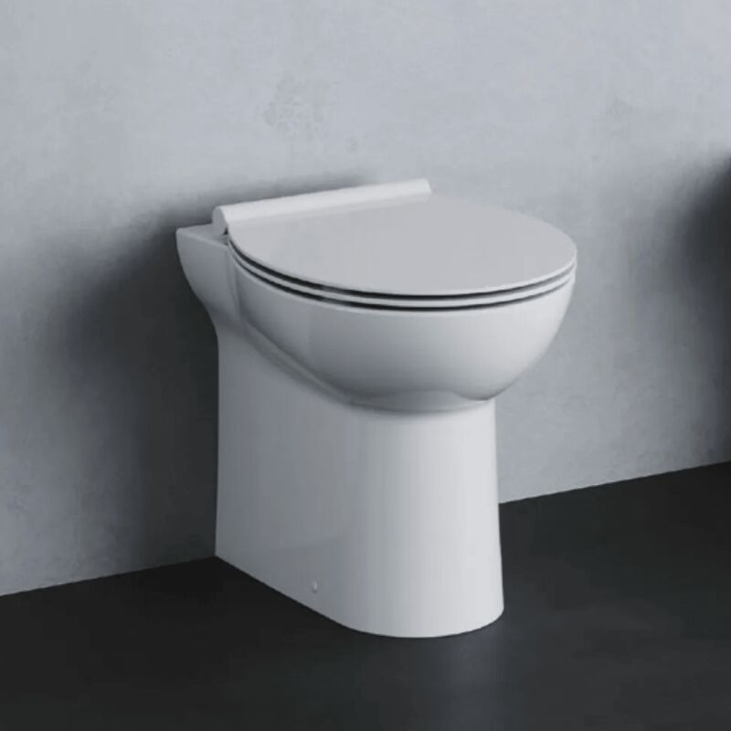 foto del prodotto wc a terra azzurra ceramica fast bianco lucido