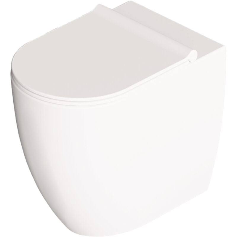 foto del prodotto wc a terra senza brida alice ceramica form bianco lucido